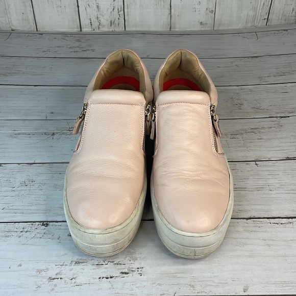 Blush Pink Leather Skechers Street Uplift-Double Zipper Platform SlipOn - Picture 5 of 15